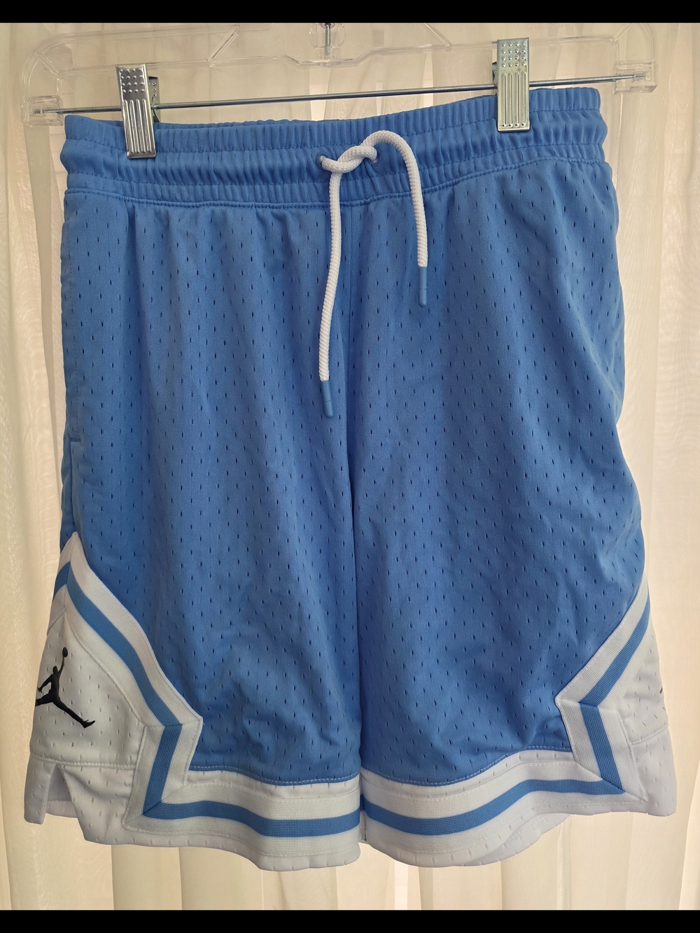 Jordan Light Blue Basketball Shorts with White Accents